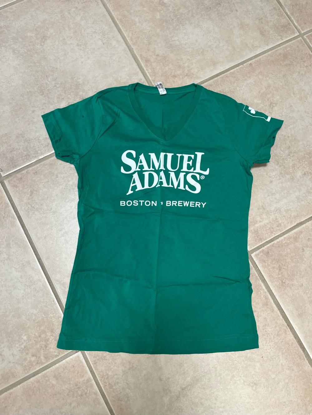 Women's Green V-Neck Tee
